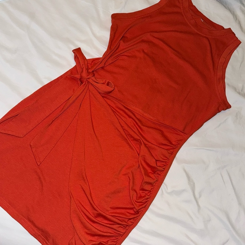 Orange short dress